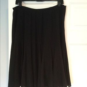 Armani Collezioni black chiffon pleated skirt.